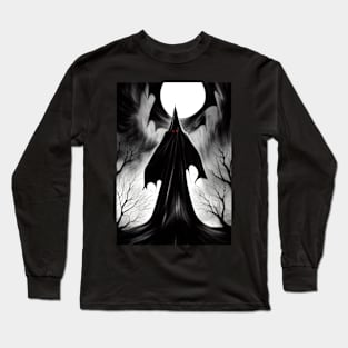 ANGRY RED EYED SPOOKY HALLOWEEN VAMPIRE Long Sleeve T-Shirt